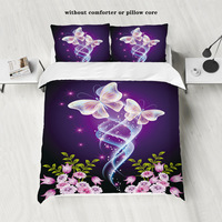 Offre Spéciale prix usine Flamingo impression trois pièces 100% Polyester couette couette ensemble de literie ensemble de couette