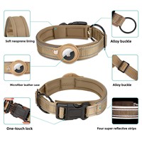 Collier GPS pour chien, motif uni, en nylon, fermeture à boucle, compatible avec les races petites/moyennes/grandes/très grandes, anti-perte pour animaux de compagnie