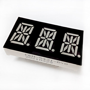 Siêu màu xanh lá cây 0.54 inch 3 chữ số 14 đoạn chữ và số LED hiển thị Houkem-5431-A/BSG - Product Image 3