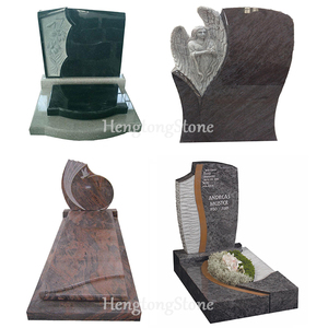 Cimetière personnalisé granit noir pierre tombale verticale pierre tombale - Product Image 6
