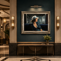 Peinture à l'huile personnalisée sur toile avec cadre, portrait de femme moderne, art original à partir de photo, taille personnalisée, pour salon