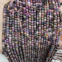 Vente en gros de perles carrées à facettes en grenat rouge naturel Perles cubes lisses en pierre carrée pour la fabrication de bijoux (AB2135)
