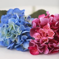 Fleurs d'hortensia artificielles en latex de 35 cm, effet toucher réel, haute qualité, style hawaïen, pour la décoration de Noël, de fêtes, d'hôtels et de maisons (vente en gros)