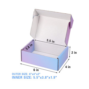 Caja de Regalo de Lujo con Logotipo Personalizado, Embalaje de Envío, Cartón Corrugado, Pequeña, con Degradado, <span class=keywords><strong>Precio</strong></span> Razonable - Product Image 3