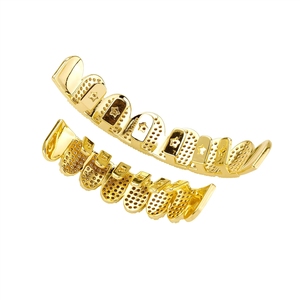 Nuevas Dentaduras Postizas de 8 Dientes con Microincrustaciones de Zirconia, Accesorio Hip-Hop para Disfraces de Halloween - Product Image 3
