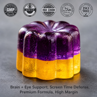 Gummies Premium PS DHA Myrtille pour Enfants : Complément pour la Concentration Cérébrale et la Protection Oculaire, Soutien Contre la Lumière Bleue de l'Époque Numérique