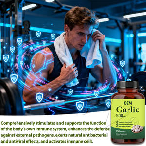 Natuurlijke Knoflook Olie <span class=keywords><strong>Softgel</strong></span> Capsules 500Mg Knoflook Olie <span class=keywords><strong>Softgel</strong></span> Hart Gezondheid Knoflook Olie Zachte Capsule - Product Image 6