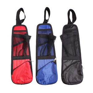 Car <b>Seat</b> Side Organizer 5L Mesh <b>Storage</b> Bag With Zipper For Backseat Car Interior Organization Red Blue Black - Product Image 1