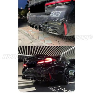 Diffuseur de pare-chocs arrière noir brillant pour BMW Série 5 G30 G38 2018+ - Accessoire de modification automobile - Product Image 6