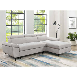 Canapé en L modulaire gris turc Promo canapé-lit sectionnel lit convertible pivotant Design moderne inclinable pour hôtels salon - Product Image 1