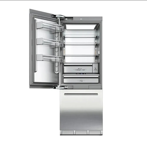 Réfrigérateur à portes françaises encastrable avec distributeur d'eau et machine à glaçons en acier inoxydable pour usage hôtelier et domestique, livraison gratuite dans le monde entier Bcd-452wqb - Product Image 3