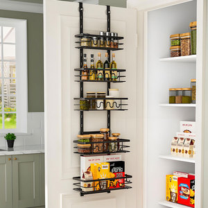 5 niveaux pas de poinçonnage support de crochet sur <span class=keywords><strong>la</strong></span> porte de <span class=keywords><strong>douche</strong></span> Caddy suspendu organisateur étagère réglable cuisine montage mural panier à épices support - Product Image 1