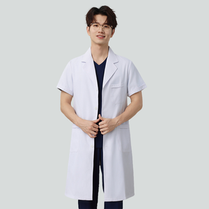 Blouse médicale personnalisée avec logo pour hommes et femmes, blouse de laboratoire blanche à col cranté, robe de médecin à manches longues, robe chirurgicale d'hôpital - Product Image 4