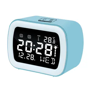 Mini Clock Desk Small Digital factory supplier electronic Mechanical Night Light Home Use silent Digital LED alarm clock