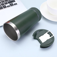 Botol air terisolasi vakum baja tahan karat Premium dengan lampu desain dinding ganda baja Speaker Bluetooth isi ulang
