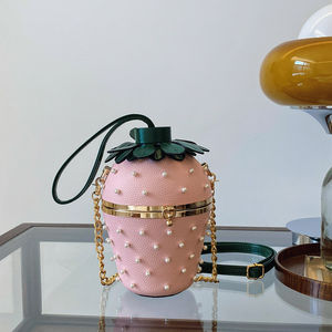 Bolso de Mano Plegable Antirrobo, Resistente al Agua, Portátil y Duradero, de Cuero Genuino para Mujer Moderna y a la Moda, con Cierre de Cadena - Product Image 5