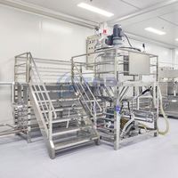 Homogénéisateur mélangeur à petite échelle Gtop pour la fabrication de gel douche, machine à mélanger le savon liquide pour lessive avec certificat CE