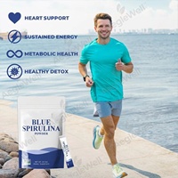Poudre de spiruline bleue Aeglewell - Pure et non-OGM, riche en protéines et en phycocyanine, superaliment naturel pour les smoothies, les boissons et les soins de la peau