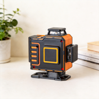 Niveau laser 4D industriel 16 lignes, auto-nivelant, faisceau vert 360°, outil laser à lignes croisées avec batterie Li-ion rechargeable