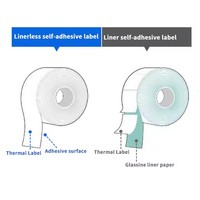 Étiquette thermique sans support personnalisée, écologique, en rouleau continu, sans BPA, résistante à 3 facteurs, étiquette de prix autocollante, papier thermique pour la vente au détail