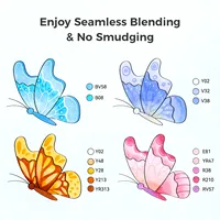 Ohuhu Honolulu S 60 couleurs de ton d'illustration double pointes souples marqueurs d'art à l'alcool, pinceau et ciseau doux