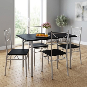 Set <span class=keywords><strong>da</strong></span> Pranzo Personalizzabile OEM/ODM con 4 Sedie, <span class=keywords><strong>Tavolo</strong></span> Minimalista Convertibile in Legno per Casa e Hotel - Product Image 4