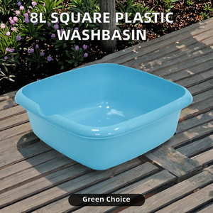 All'ingrosso 8L quadrato di plastica lavabo multiuso per uso domestico <span class=keywords><strong>lavanderia</strong></span> e bagno lavabo per la pulizia del viso - Product Image 2