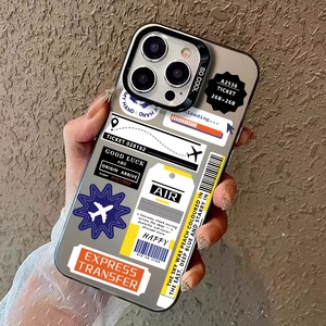<span class=keywords><strong>Coque</strong></span> de téléphone portable Imd de luxe ultra-mince pour <span class=keywords><strong>iPhone</strong></span> 17 Pro Max a Transparent noir Imd matériel <span class=keywords><strong>coque</strong></span> de téléphone étiquettes d'avion - Product Image 2