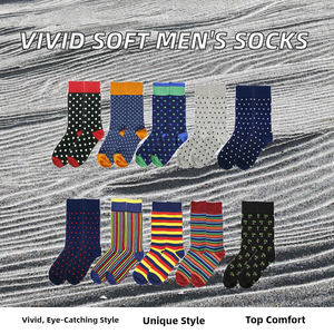 Calcetines de Algodón y Elastano para Hombre, Coloridos, Divertidos, con Dibujos Animados, Transpirables, Antibacterianos, Suaves, Casuales, para Uso Diario, Negocios y Deportes - Product Image 2