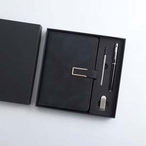 Set de Regalo Empresarial Personalizado con Logotipo: Libreta, Memoria USB y Bolígrafo Metálico - Product Image 2
