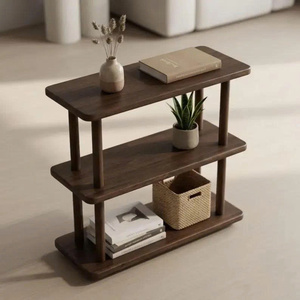 Walnut & Steel Accent <b>Table</b> Handcrafted Mid Century Round <b>End</b> <b>Table</b> Modern Handmade Wood Living Room Furniture - Product Image 3