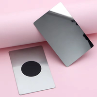 Cartes de Visite Métalliques Personnalisées en Acier Inoxydable Noir Mat, Gravure Laser, avec Puces RFID NFC