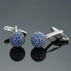 Custom Shirt Dress Cuff Links Metal Cufflinks For Mens Luxury Wedding Jewelry Gifts Crystal Gold Cuff Button Women Mens Cufflink