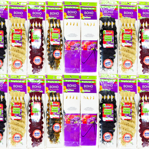 Extensioni per capelli ricci e ondulati da 22 pollici, 157g, in fibra proteica, per trecce, effetto bagnato e ondulato, senza trama, per trecce boho e ricci. - Product Image 1