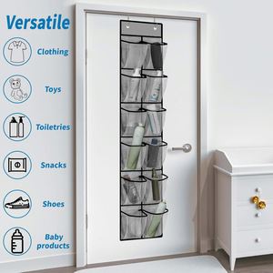 Heavy-Duty 12-Pocket Hanging <b>Shoe</b> Organizer, Non-woven Breathable Mesh with Metal <b>Hooks</b>, for Closet Dorm &Household Organization - Product Image 3