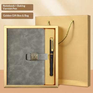 Cuaderno de Papel A5 de Acero Inoxidable Personalizado OEM, Caja de Regalo Empresarial, Juego de Regalo con Bolígrafo y Diario, Cierre Magnético, Logotipo Personalizado UV, Exquisito - Product Image 4