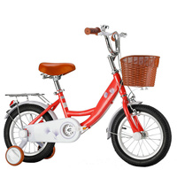 Vélo pour enfants de 16 pouces pour filles de 10-11 ans avec jantes en aluminium et roues d'apprentissage amovibles - Foire de Canton 2026