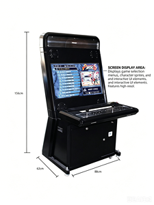 Macchina da Gioco per 2 Giocatori Stile Retrò, Voltaggio Universale per <span class=keywords><strong>Bar</strong></span> e Sale Giochi, Schermo HD 1080p da 32 Pollici, Nuovo Modello 2026 - Product Image 2