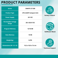 Pengganti Siemens S7-200 6ES7214-2AD23-0XB0 CPU 224XP PLC Controller untuk Otomasi Industri