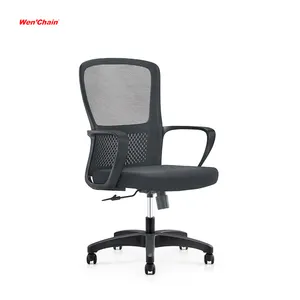 Wholesale New Modern CKD Design Home Executive Economy Managerial Medium Back Black Mesh Office Chair