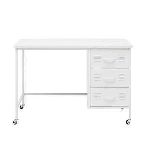 Bureau de direction populaire pour la maison, bureau d'étude intérieur avec tiroirs de rangement et roulettes, en métal - Product Image 1