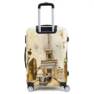 Özel tasarımcı Koffer sert kabuk seyahat çantaları durumda 3 parça taşıma ABS arabası bavul bagaj setleri