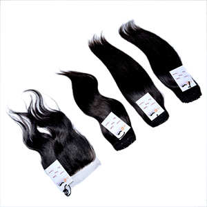 รวมกลุ่มผมตรงกับการปิด,ขายส่งเวอร์จินบราซิลผมมนุษย์,มิงค์บราซิลเวอร์จินผมรวมกลุ่มกับลูกไม้ปิด - Product Image 3