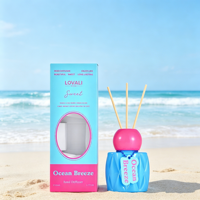 Diffuseur d'ambiance luxueux et écologique 50 ml, parfum frais aquatique naturel à l'aloe vera, longue durée, coffret cadeau élégant, vaporisateur