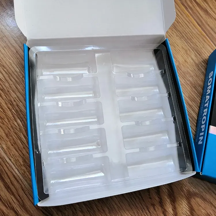 Boîte médicale pliable en papier, 10 flacons HGH, 10 flacons personnalisés de 3ml, petit coffret d'emballage pour stéréo, ZPT13-181 pièces