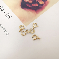 Fermoirs à ressort ronds ouverts de 5,0 mm en or 9K, 14K, 18K pour la fabrication de bijoux - Vente en gros