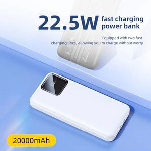 Batterie externe numérique 22,5 W avec affichage et logo, 20000 mAh, charge rapide, chargeur de téléphone portable, station d'alimentation portable - Product Image 5