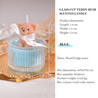 Bougie parfumée aromathérapeutique en forme de petit ours, décoration d'intérieur de haute qualité avec logo personnalisé, cadeau romantique pour la Saint-Valentin, Diwali, fête