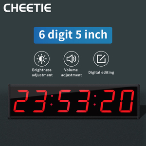 CHEETIE CP0210 Jumbo grandi numeri gialli riutilizzabili PoE orologio da pensionamento con conto alla rovescia multicolore - Product Image 5