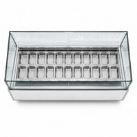 Nouvelle Vitrine Réfrigérée Commerciale pour Crèmes Glacées, 18 Bacs, pour Supermarché, Présentoir à Glaces et Sorbets, Vitrine de Présentation de Gelato